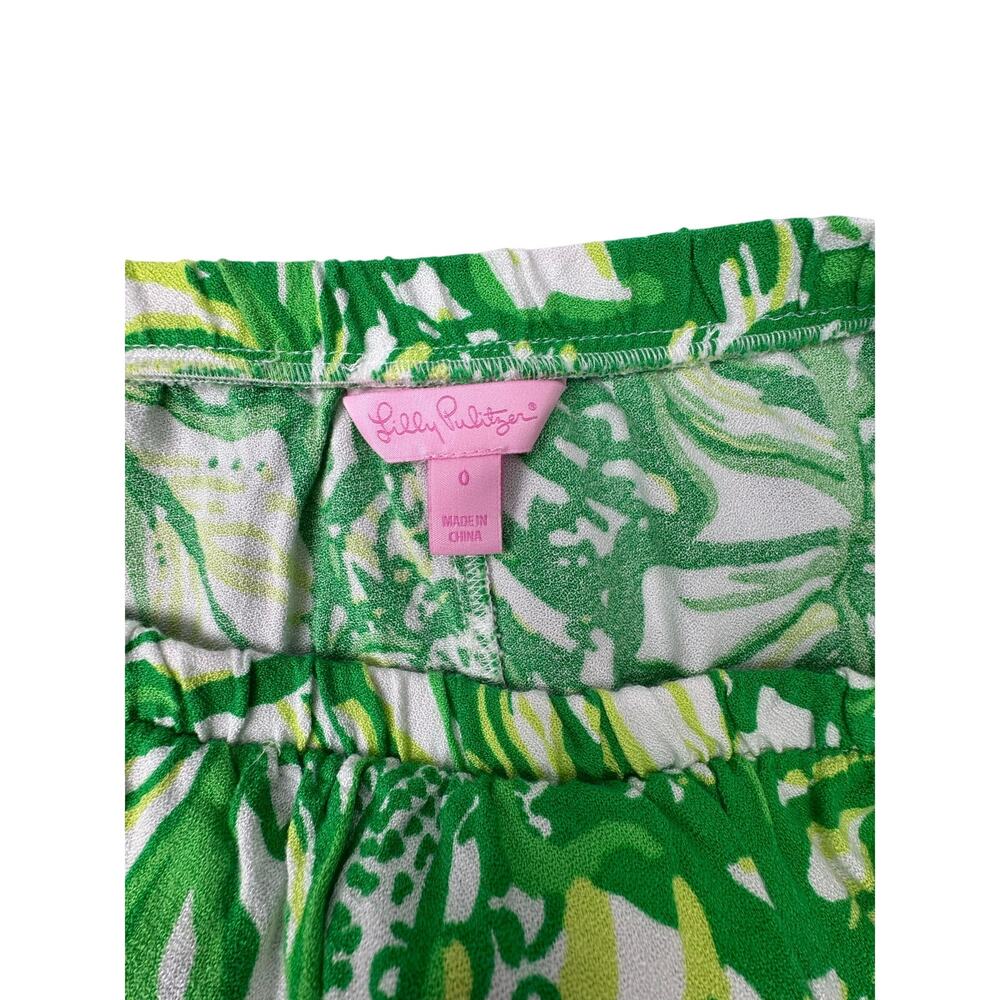Lilly Pulitzer Tropical Print Skort Built In Shorts Green Resort Mini Skirt New - Picture 5 of 12